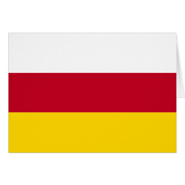 Cartão Bandeira da Ossétia do Norte (Frente Horizontal)