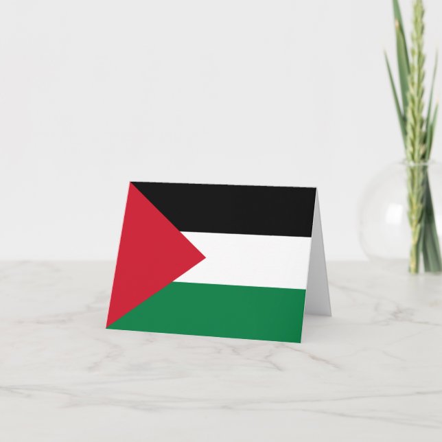 Cartão Bandeira da Palestina (Palestina) (Frente)