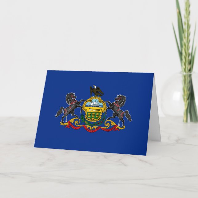 Cartão Bandeira da Pensilvânia (Frente)