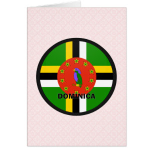 Cartão Bandeira da qualidade de Dominica Roundel