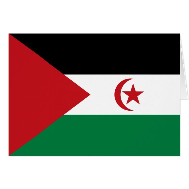 Cartão Bandeira da República Árabe Saaraui Democrática (Frente Horizontal)