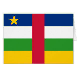Cartão Bandeira da República Centro-Africana