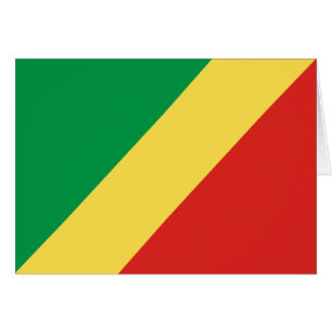 Cartão Bandeira da República do Congo