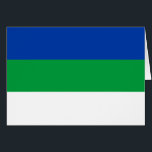 Cartão Bandeira da República Komi<br><div class="desc">Bandeira patriótica da República Komi</div>