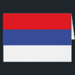 Cartão Bandeira da República Sérvia<br><div class="desc">Bandeira patriótica da República Sérvia</div>