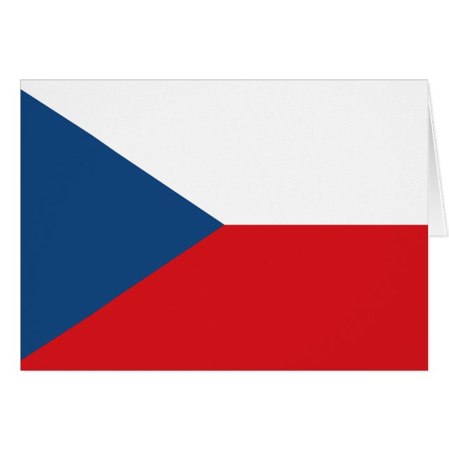 Cartão Bandeira da República Tcheca (Frente Horizontal)