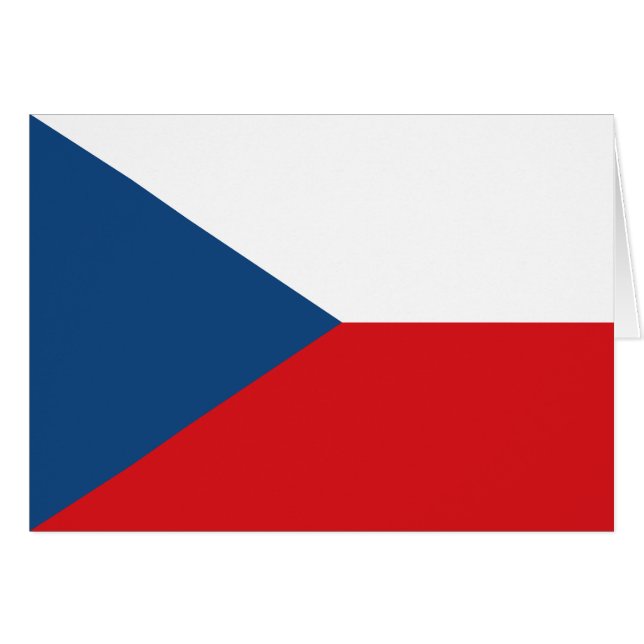 Cartão Bandeira da República Tcheca (Frente Horizontal)
