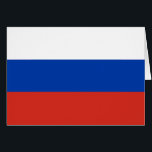 Cartão Bandeira da Rússia<br><div class="desc">Bandeira patriótica da Rússia.</div>