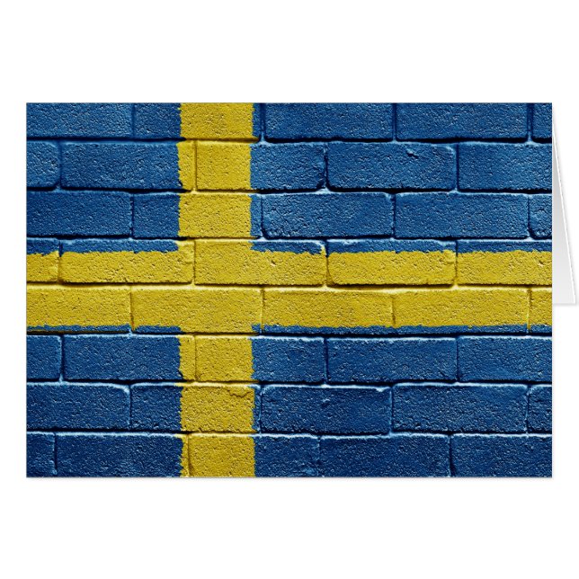 Cartão Bandeira da suecia (Frente horizontal)