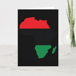 Cartão Bandeira da Unia Pan-Africana Mapa Continente Hist