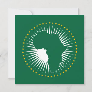 Cartão Bandeira da União Africana (África) (Panáfrica)