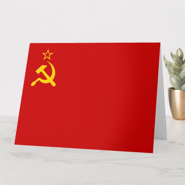 Cartão Bandeira da União Soviética, URSS, CCCP, comunismo (Planta pequena)