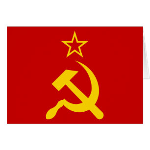 Cartão Bandeira da URSS - Bandeira da União Soviética
