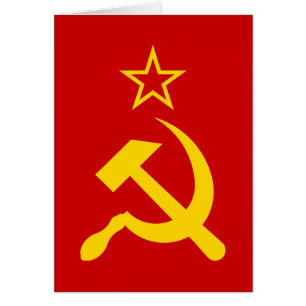 Cartão Bandeira da URSS - Bandeira da União Soviética