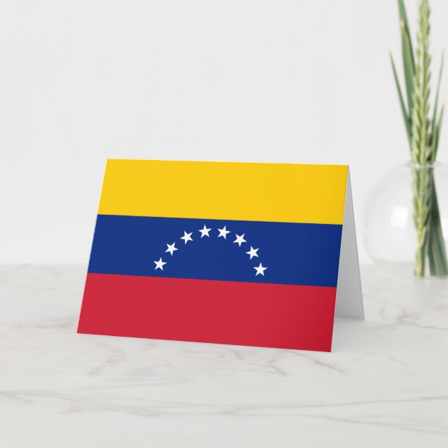 Cartão Bandeira da Venezuela (Frente)