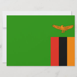 Cartão Bandeira da Zâmbia