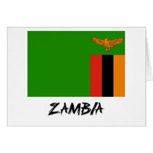 Cartão Bandeira da Zâmbia