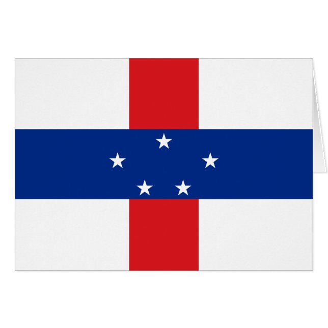 Cartão Bandeira das Antilhas Holandesas (Frente Horizontal)