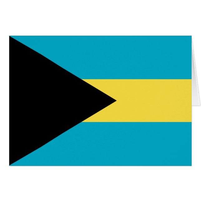Cartão Bandeira das Bahamas (Frente Horizontal)
