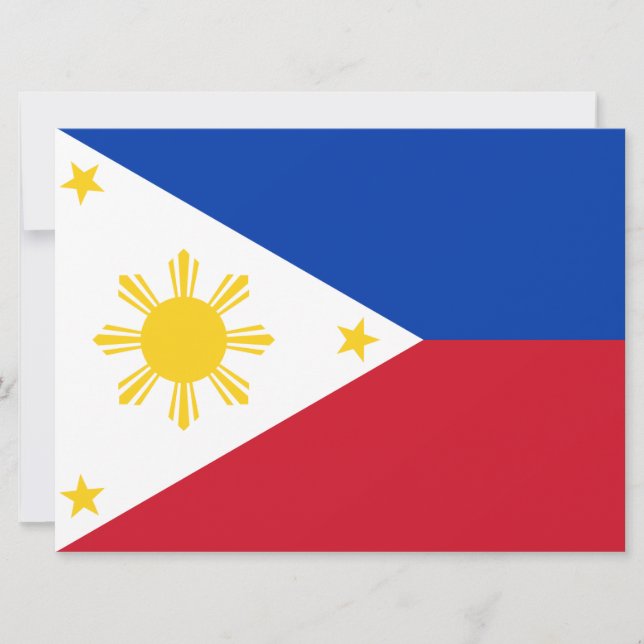 Cartão Bandeira das Filipinas (Frente)