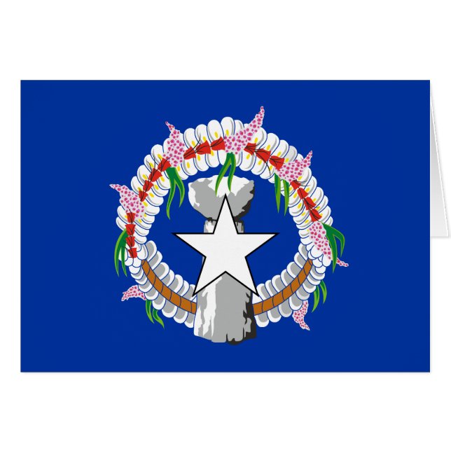 Cartão Bandeira das Ilhas Marianas do Norte (Frente Horizontal)