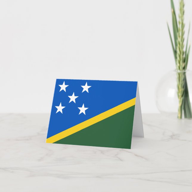 Cartão Bandeira das Ilhas Salomão (Frente)