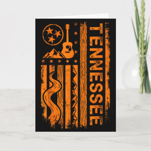 Cartão Bandeira das Montanhas de Guitarra do Tennessee, O