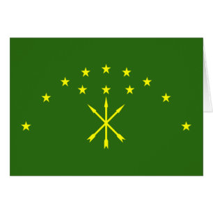 Cartão Bandeira de Adygea Patriótica