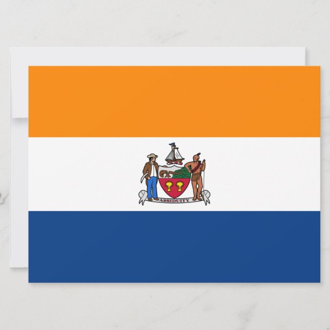 Cartão Bandeira de Albany (Nova Iorque) (Frente)