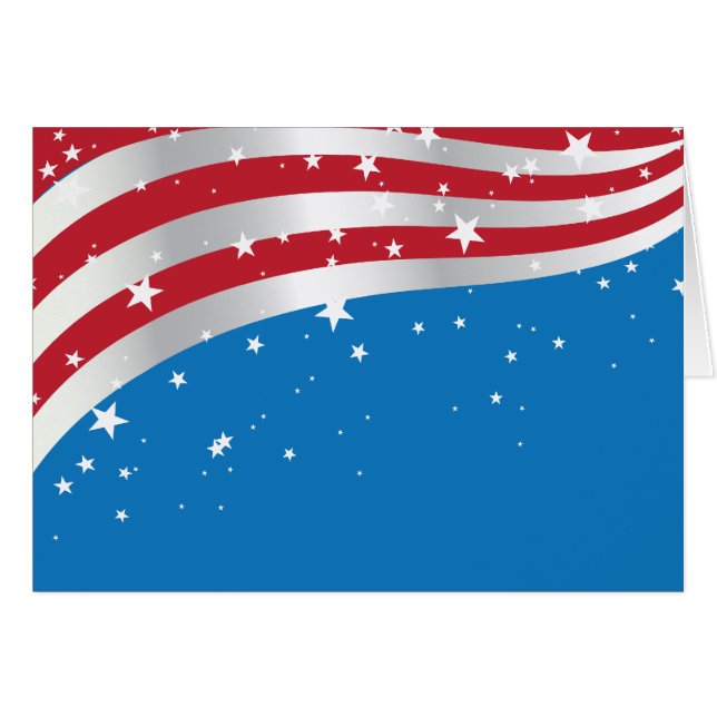 Cartão Bandeira de América (Frente Horizontal)