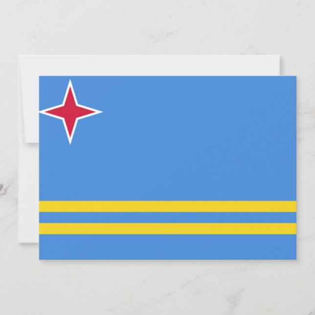 Cartão Bandeira de Aruba (Frente)