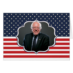 Cartão bandeira de bernie sanders