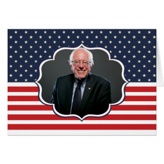 Cartão bandeira de bernie sanders
