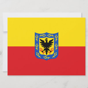 Cartão Bandeira de Bogotá (capital da Colômbia)