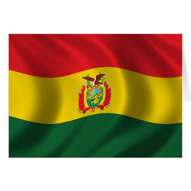 Cartão Bandeira de Bolívia (Frente Horizontal)