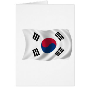 Cartão Bandeira de Coreia do Sul