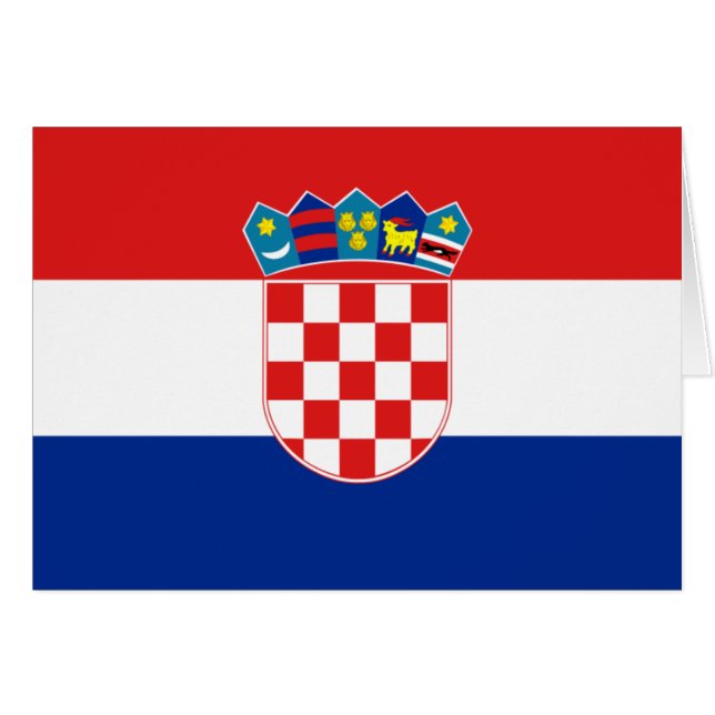 Cartão Bandeira de Croatia (Frente Horizontal)