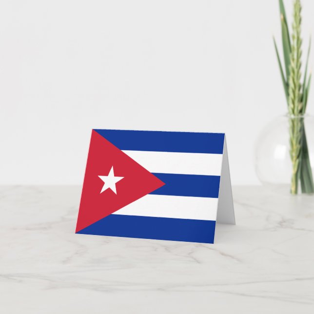 Cartão Bandeira de Cuba (Cuba) (Frente)