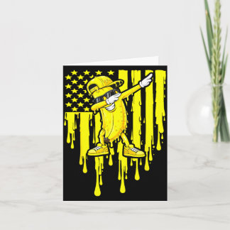 Cartão Bandeira de Dab de Banana Engraçada para Crianças