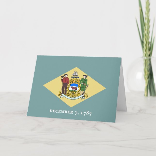 Cartão Bandeira de Delaware (Frente)