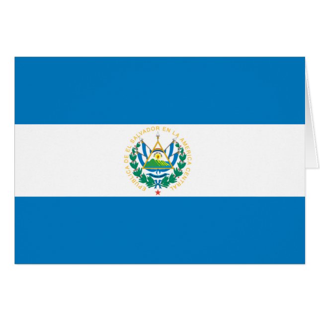 Cartão Bandeira de El Salvador (Frente Horizontal)
