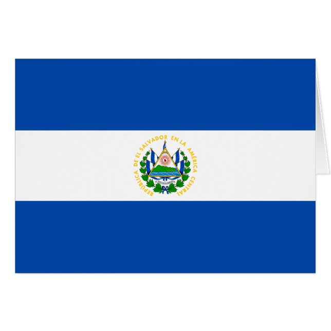 Cartão Bandeira de El Salvador (Frente Horizontal)