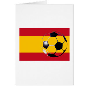 Cartão Bandeira de Espanha de bola de futebol2 O MUSEUM Z
