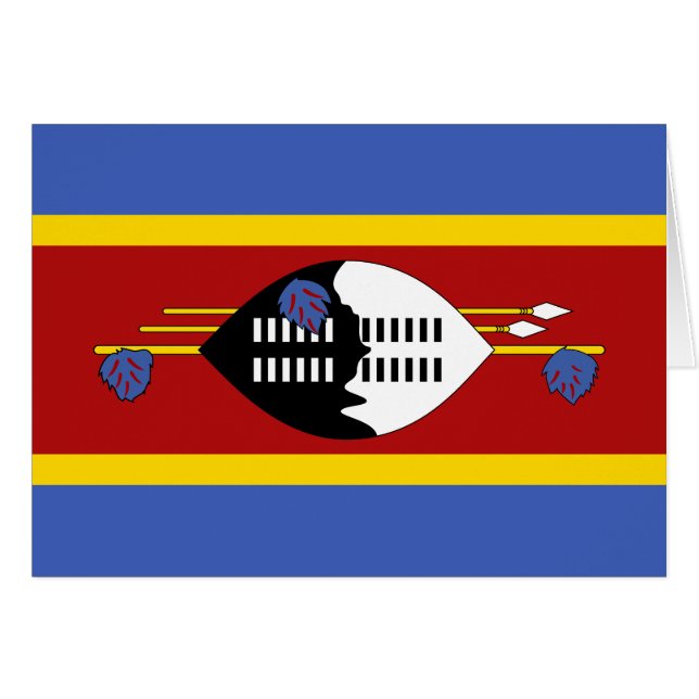 Cartão Bandeira de Essuatíni (Frente Horizontal)