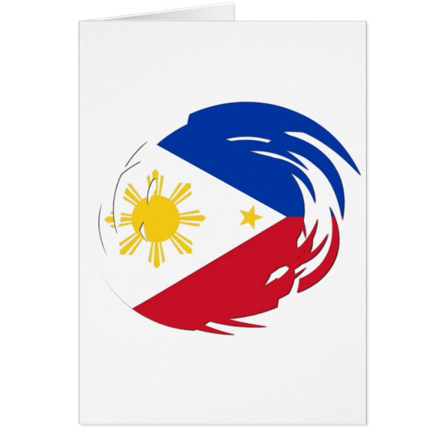 Cartão Bandeira de Filipinas (Frente)