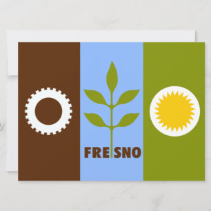 Cartão Bandeira de Fresno (Califórnia)