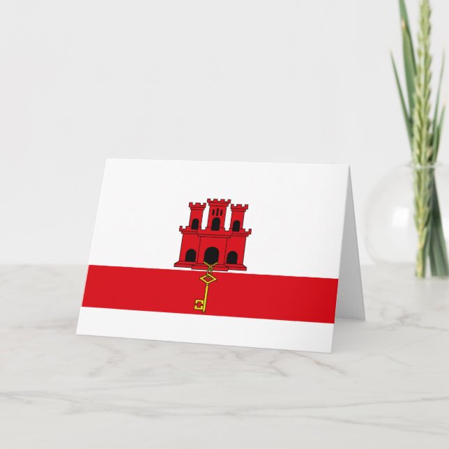 Cartão Bandeira de Gibraltar (Frente)