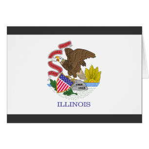 Cartão Bandeira de Illinois