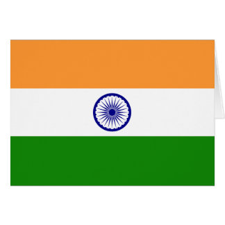 Cartão Bandeira de India