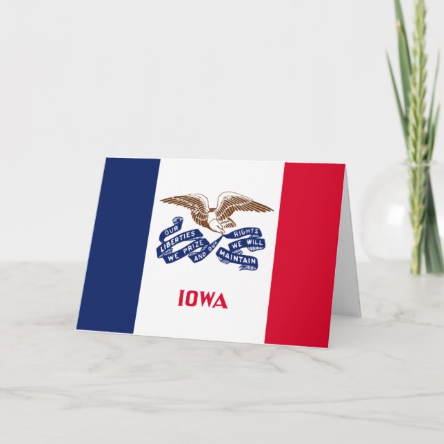 Cartão Bandeira de Iowa (Frente)